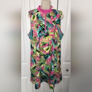 Tommy Bahama Vibrant Tropical Print Mini Dress